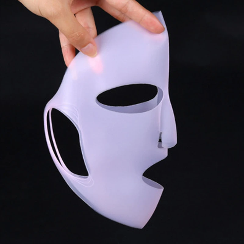 2 предмета Силиконовая маска для лица крышка увлажняющий держать сущность от испарения улучшенного поглощения для ухода за кожей лица