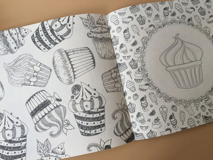 Cafe Coloring Book For Children Adult Relieve Stress Kill Time Graffiti Painting Drawing In Photo Albums From Home Garden On