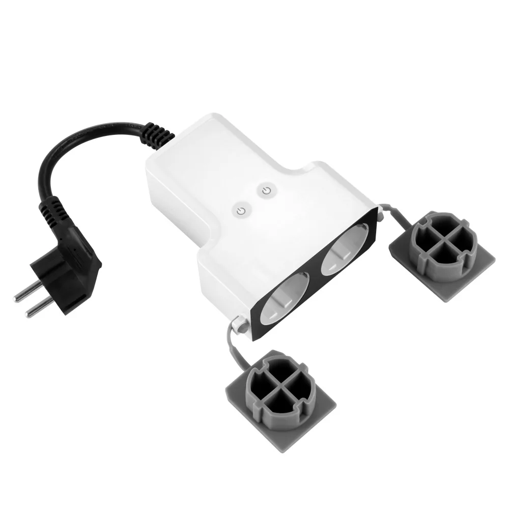 Wireless Smart Socket Dual Outlets Extension Plug 2.4GHz Wifi Socket