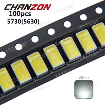 100 pcs SMD 5730 Diode White SMD5730 0.5W LED 5630 6000k 6500k Super Bright Chip SMD5630 5730SMD 150mA PCB SMT Emitting Diode