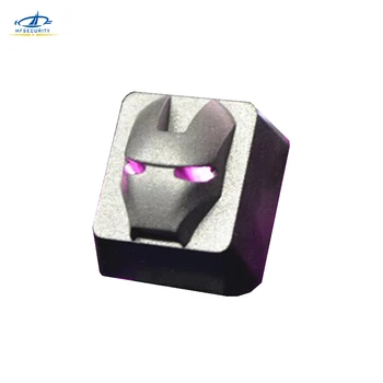 

[HFSECURITY] R4 Backlight Titanium Alloy Metal Keycaps Iron Man Keycaps for Mechanical Keyboard