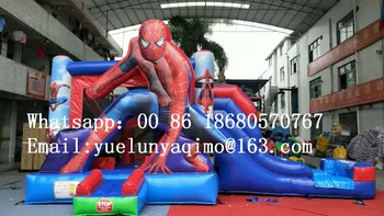 

Factory direct inflatable slide inflatable castle trampoline pool slide Spiderman Water Slide combination to be sold BYS527