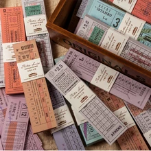 Vintage Travel Tickets escribible conjunto de cintas washi DIY decoración Scrapbooking cinta adhesiva etiqueta pegatina papelería