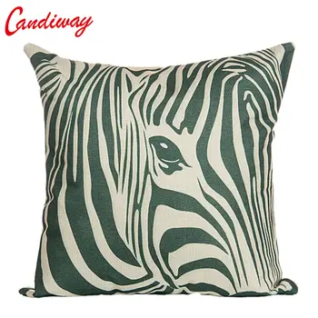 

CANDIWAY blue Cushion Pillow Case Black zebra eye Throw Pillow Cover Self-portrait Bedroom Home Decorative