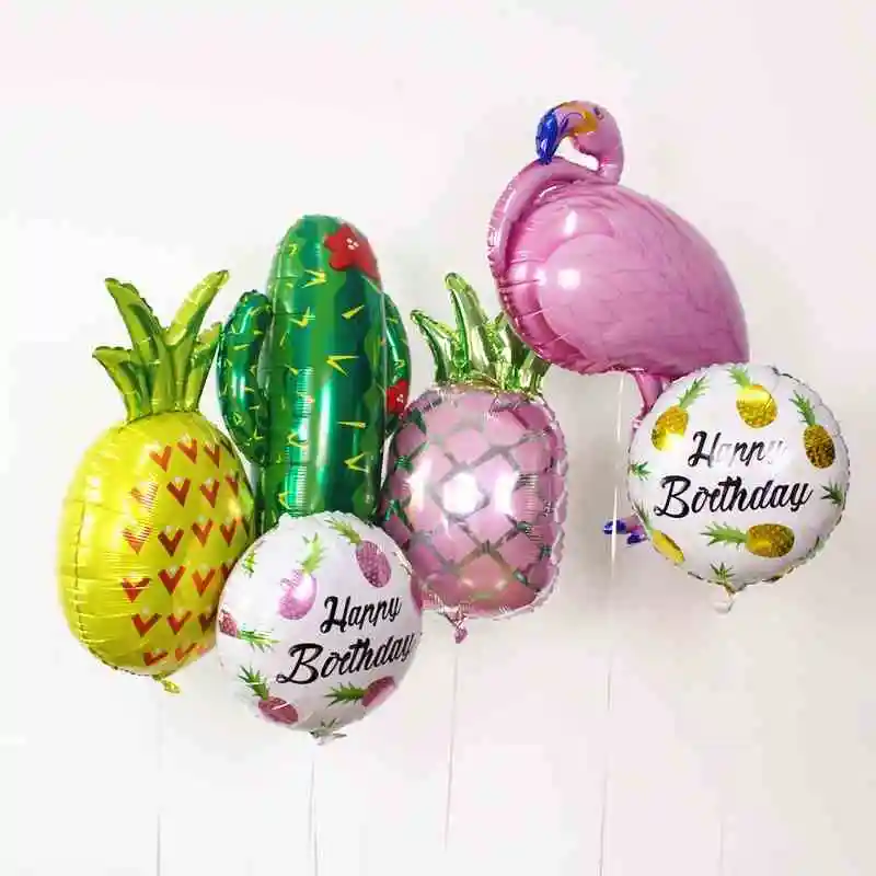 

1pc Funny Pineapple Flamingo Balloon Flamingo Decoration Flamingo Pineapple Foil Balloons For Children's Party Tropical Party