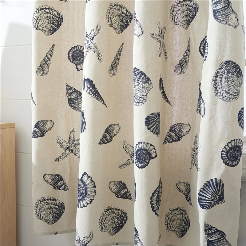 

Nordic Sea Animal Pattern Curtains Living Room Bedroom Kitchen Hight Shading Curtains Tulle Ceiling Windows Panel 140x220cm 2pcs