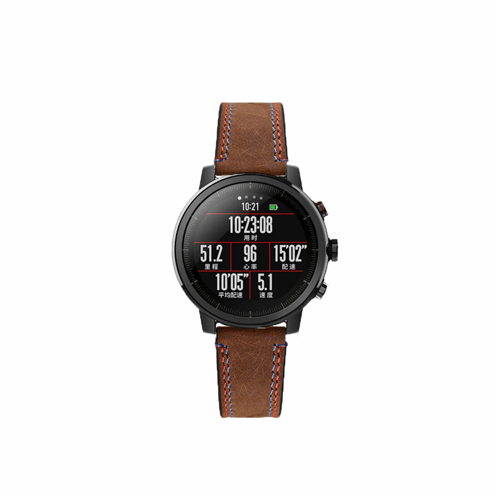 Huami AMAZFIT Stratos pace 2 ремешок умные часы кожаный ремешок браслет полосы 22 мм ремень ZZQing для xiaomi huami amazfit 2 ремни