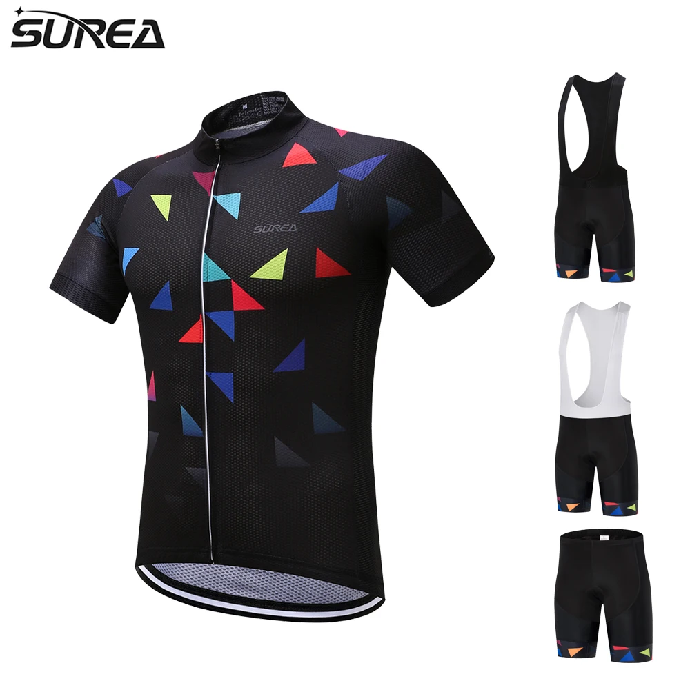 

Surea 2017 Pro Men Cycling Jersey Set Breathable MTB Clothes Quick Dry Bicycle Summer Mens Sportswear Bike Jerseys Ropa Ciclismo