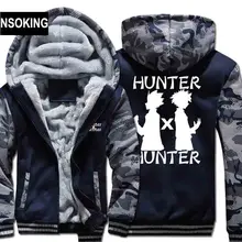 New Winter Warm HUNTER Hoodies Anime Killua Zoldyck Hooded Coat Thick Zipper men casual cardigan Jacket Sweatshirt
