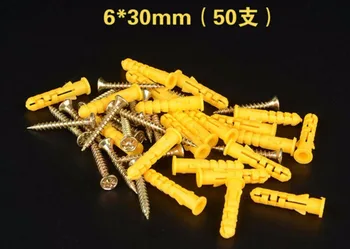 

500sets Per Package 6mm x 30mm expand nail wall plug anchor screw with anchor