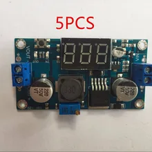 5 шт. LM2596 бак 3A DC-DC Напряжение Регулируемый понижающий Мощность модуль+ Вольтметр с синей led-подсветкой