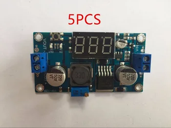 

5PCS LM2596 BUCK 3A DC-DC Voltage Adjustable Step-Down Power Module + Blue LED Voltmeter