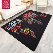CIGI креативный коврик цветные буквы узор ковер нейлоновый Коврик Прямоугольный Противоскользящий пол коврик 100*160 см ковер для гостиной