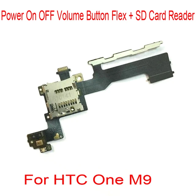 Power On OFF Volume Button Flex Cable With SD Card Reader For HTC One M9  Replacement