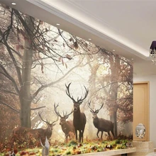 Beibehang обои для стен 3 d Ретро Ностальгический Стиль Лесной Олень Настенное панно для телевизора 3d обои papel де parede papier peint