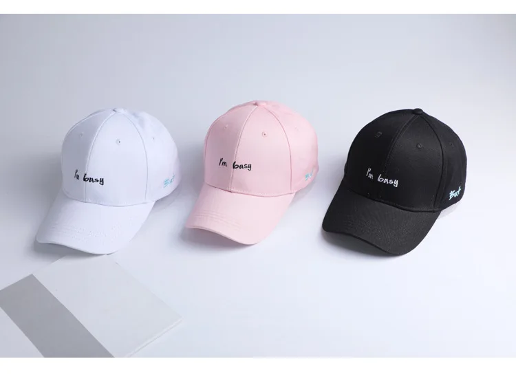 Пользовательские взрослые повседневные кепки Snapback модные буквы I'm Кепка с надписью "занято" для женщин и мужчин вышивка бейсбольная кепка s Спортивная Кепка Gorras