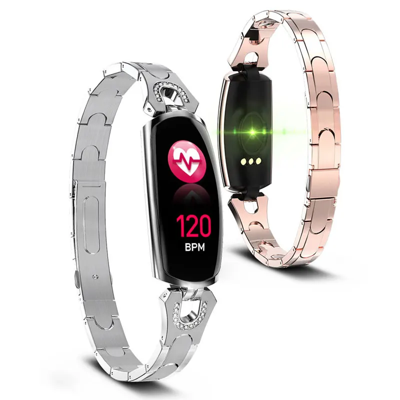 2019 New Color Screen Female Watch Sports Heart Rate Smart Watch Woman Ladies Waterproof Bluetooth Smart Clock Android Apple IOS