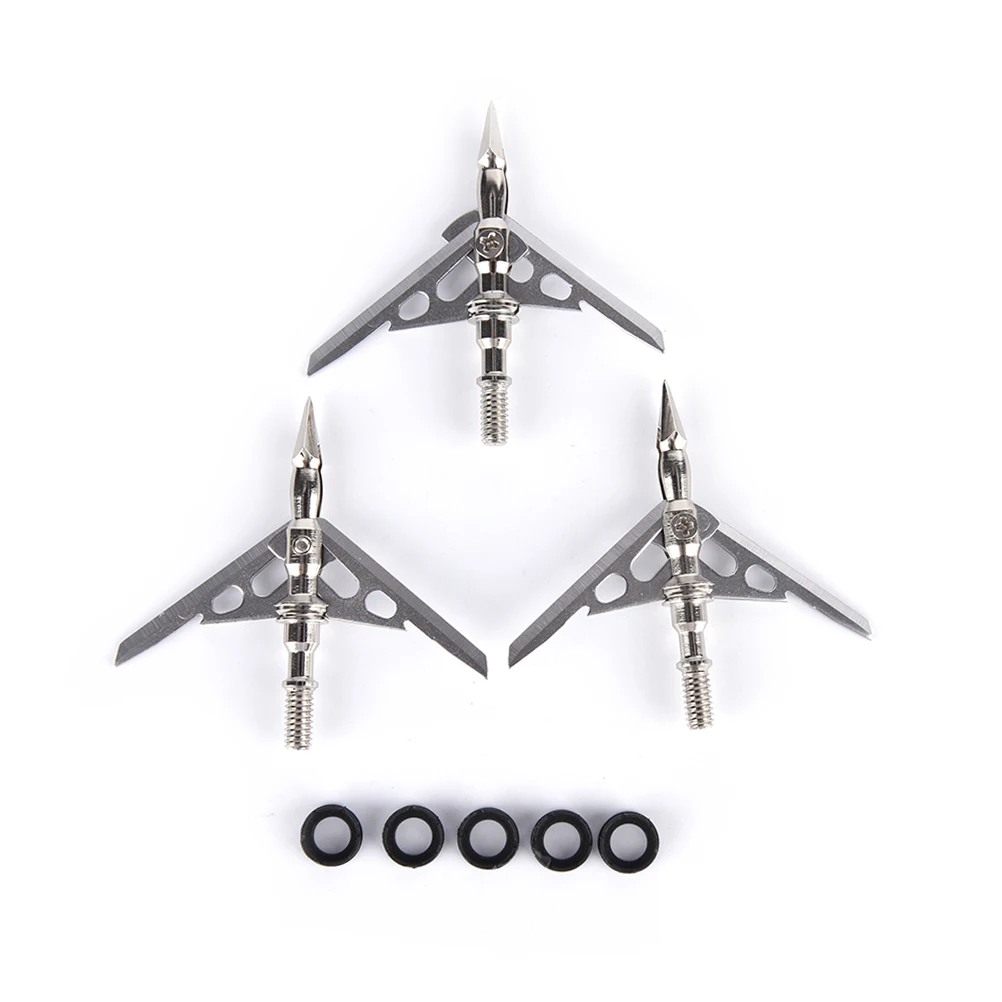 

3pcs/lot Stainless Steel Hunting Arrowheads Points Broadhead 100 Grain Archery Compound Bow Arrow Brand New