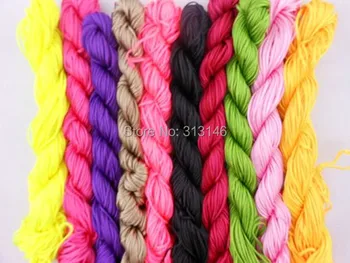 

1mm 10 Bundles Mixed Macrame Rattail Jewelry Beading Bracelet Making Accessories Beading Nylon Cord Chinese Knot Ropes String