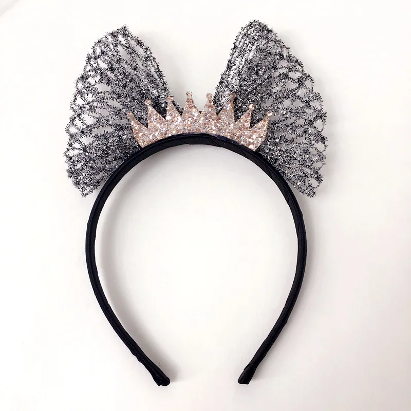 Корея ручной работы с бантом и рисунком узел Корона Hairbands для детей Дети голова девушка носить аксессуары вечерние подарок Festival-SWKHRB035C5