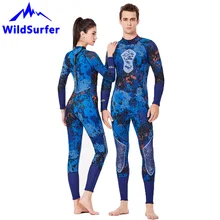 WildSurfer 3mm SCR Neoprene Wetsuits Women One-piece Dive Skins Spearfishing Camouflage Couple Wetsuit Men Swim Diving Suit W128 new scr neoprene 3mm camouflage one piece diving suit surf suit warm waterproof wetsuit for male size s xxl
