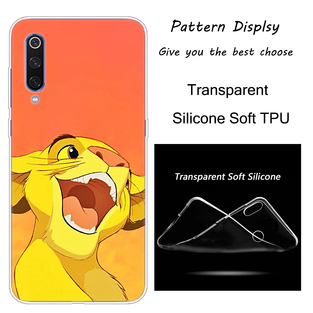 С изображением короля льва силиконовый чехол для Xiaomi Pocophone F1 9T 9 9SE 8 A2 Lite A1 A2 Mix3 Redmi K20 7A Note 4 4X5 6 7 Pro S2 крышка