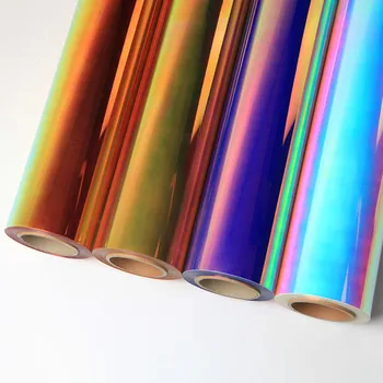 

SUNICE Neo Chrome Laser Heat Press Transfer Vinyl Rainbow PU Decorative Supplies For T-shirt Clothing 50cm x 900cm