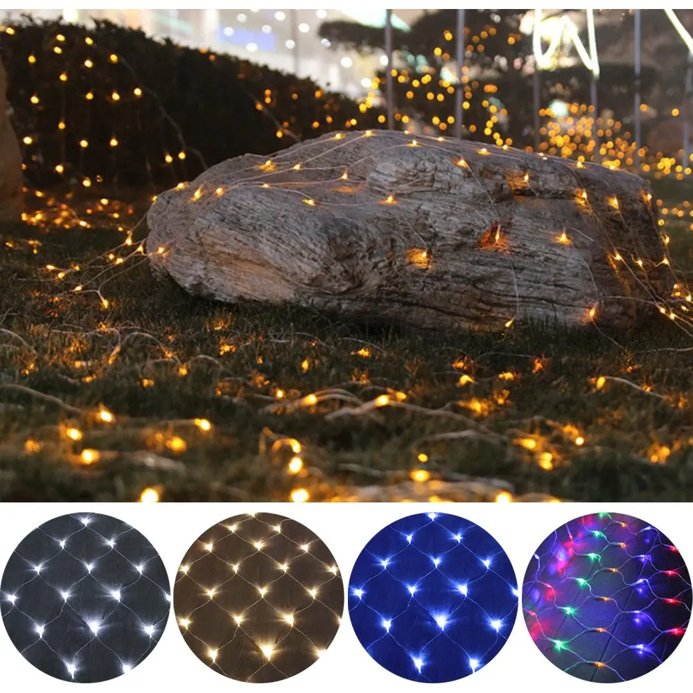 RGB светодиодный Рождественский светильник s 3x3 м, светильник в сетку, сказочный светильник на день рождения, елки, наружный светильник, s