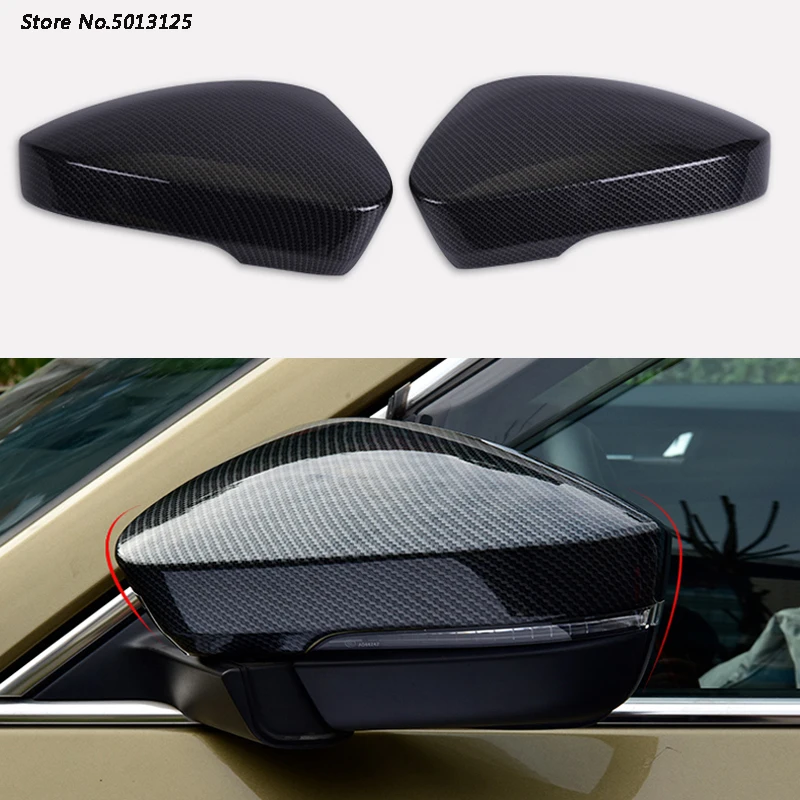 2Pcs Car Chrome Rearview Side Mirror Cover Trim Strip For Skoda Kodiaq 2017-2019