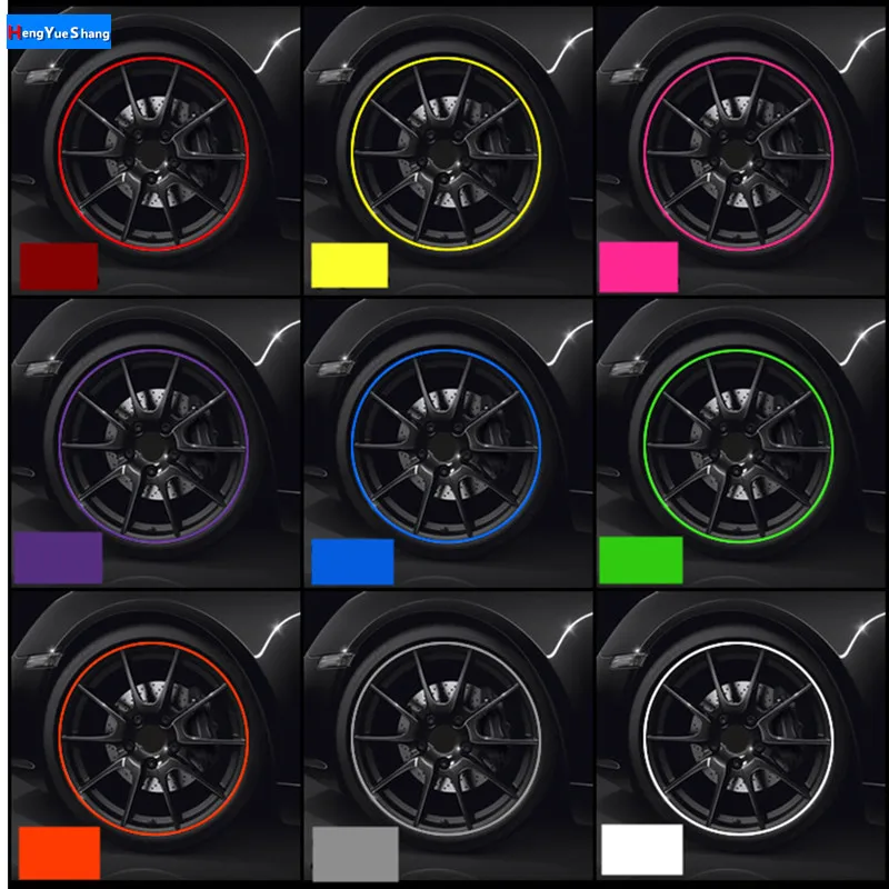 

8M Car Motorcycle Wheel Hub Tire Stickers car decorate Strip for Mini Cooper R52 R53 R55 R60 For Porsche Logo CAR Accessories