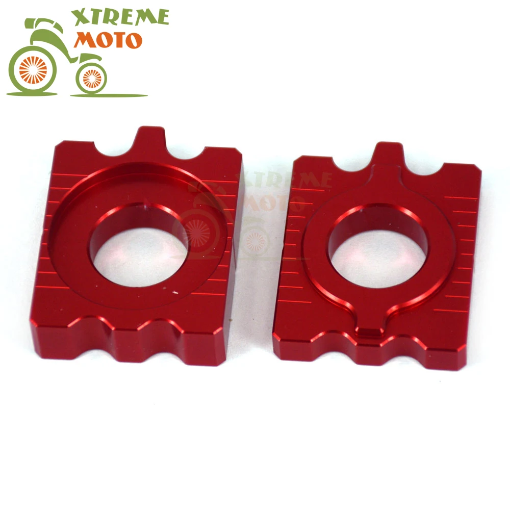 CNC Red Axle Block Chain Adjuster For Honda CRF250L CRF250M 2012 2013 2014 2015 Dirt Pit Bike