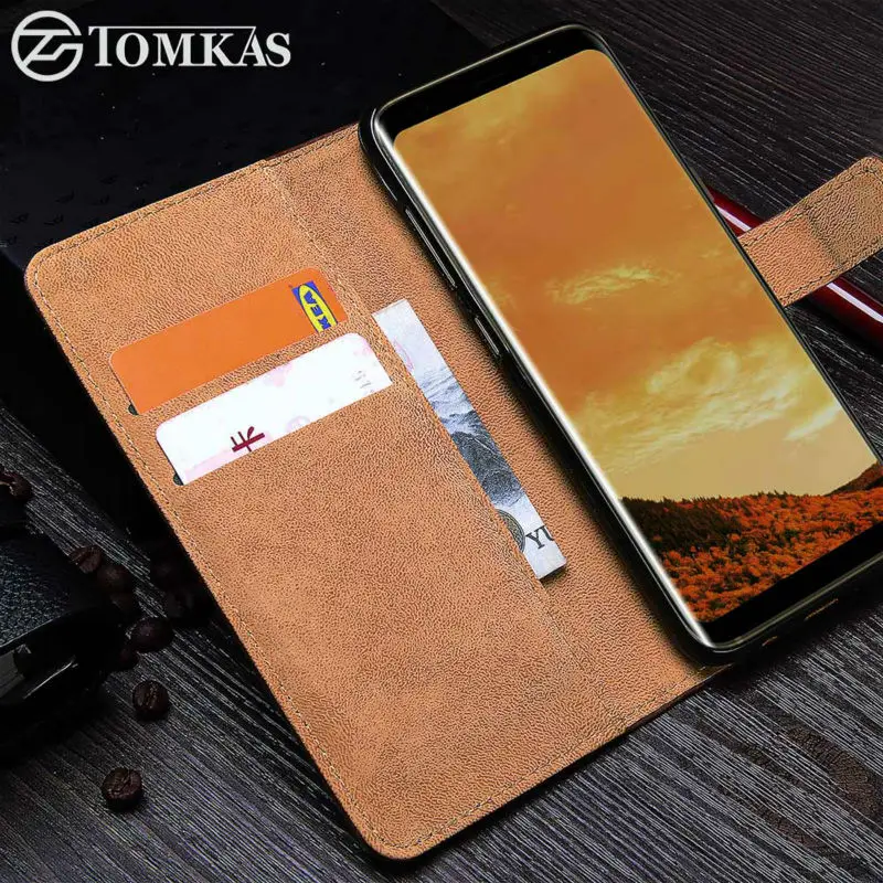 Чехол TOMKAS для Samsung Galaxy S8 деловой Чехол-бумажник из искусственной кожи Plus