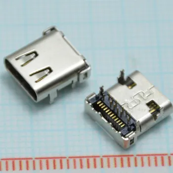 

2Pcs High speed data interface micro 3.1 usb DIY 24pin USB-C USB 3.1 Type C mother Socket Connector SMT type charging interface