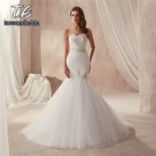 Vestido de festa de casamento гофрированный без лямок Тюль Тонкий сексуальный русалка свадебное платье с серебряными кружевами аппликационные свадебные платья