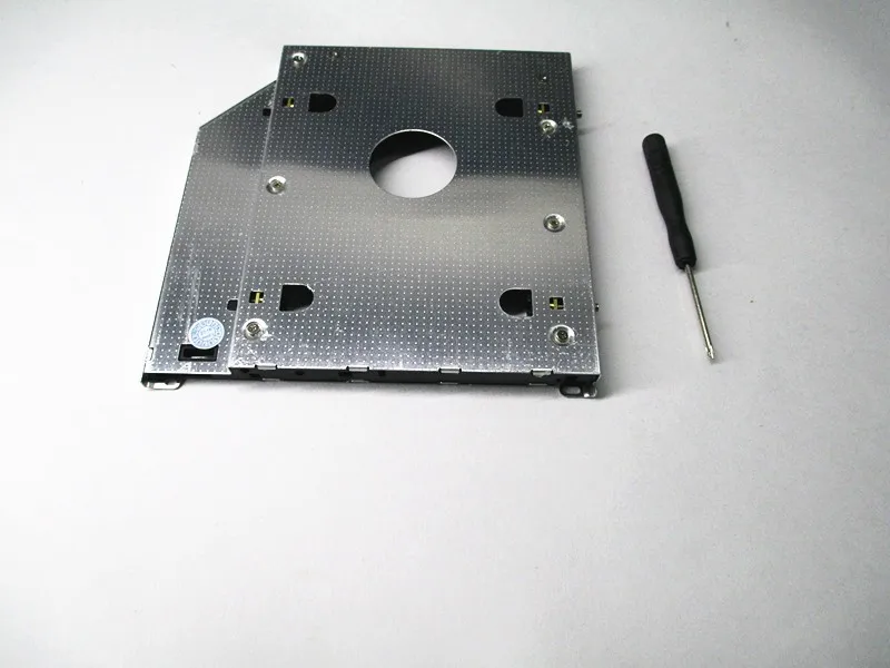 new style 2nd Caddy For Apple Macbook Pro A1278 A1286 A1297 SATA HDD to ODD DVD RW BOX Caddy 9.5mm with LED light hard disk case 3.5