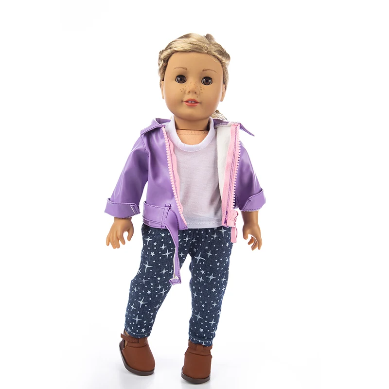 Leather Set Clothes fits for American girl 18