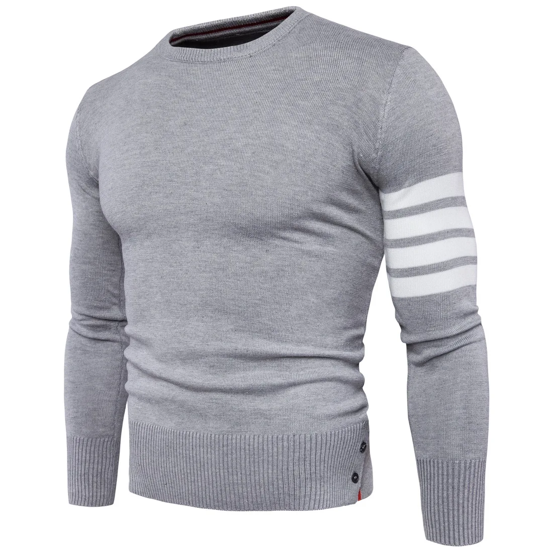 Sweater Pullover Men 2018 Male Brand Casual Slim Sweaters High Quaility Cuffs Fight Color Hedging O-Neck Men'S | Мужская одежда