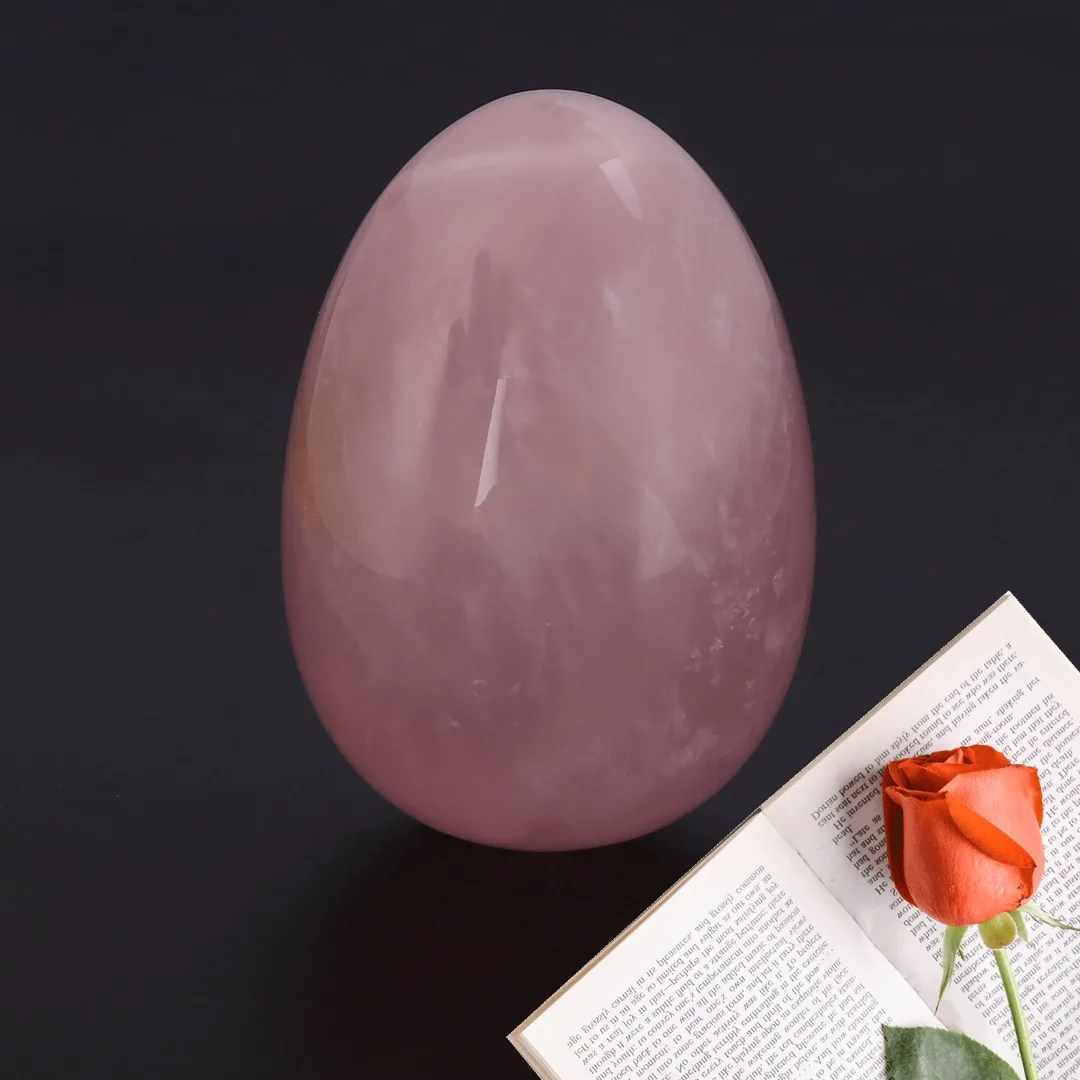 Натуральный розовый кварц яйцо хрустальный шар Волшебная лечебная Сфера драгоценный камень массаж и релаксация украшение дома ремесла