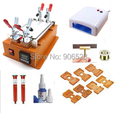 

New 7inch LCD Screen Separator, Touch Screen Separator, Glass Separator+UV Lamp+LOCA UV Glue+8 Moulds+Cutting Line Full Set