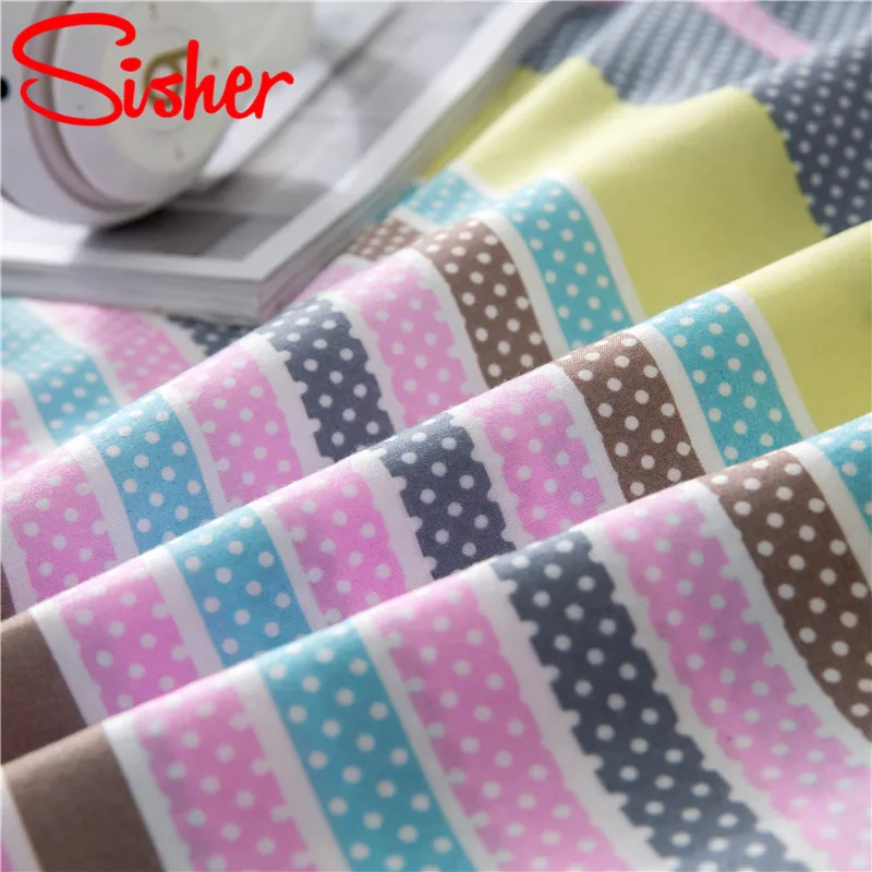 Sisher простой стиль комплект постельного белья в полоску домашний текстиль Высокое качество кровать пододеяльник наволочка один двойной король
