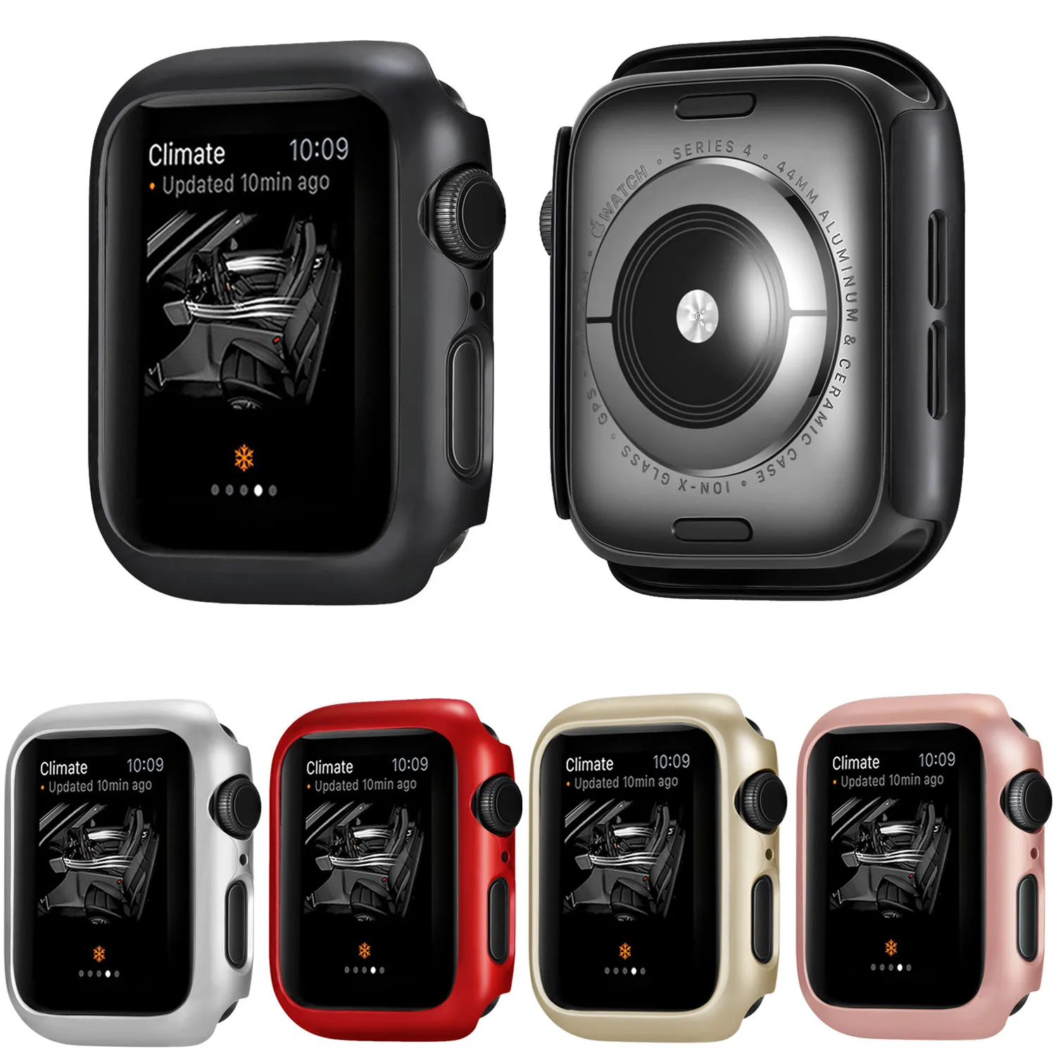 

Oil Plating Protective Case for Apple Watch Cover 44mm 40mm Bumper Shell Series 4 Series 5 iWatch Case