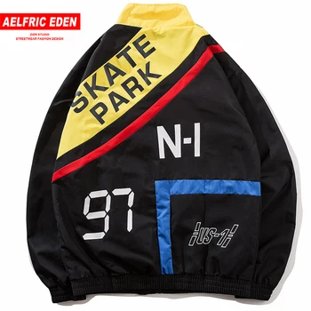 

Aelfric Eden 2018 Summer Autumn Fashion Mens Casual Outwear Track Jacket Coat Hip Hop Sportswear Patchwork Thin Windbreaker SP10