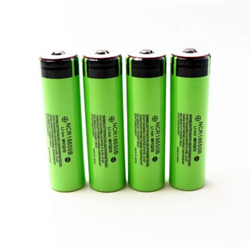 

2pcs 2019 New Original 18650 3.7 V 3400 MAH Rechargeable Lithium Battery NCR18650B with Points (No PCB) for flashlight batteries