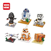 WiseHawk Nano Blocks Darth Vader Stormtrooper BB8 Series Action Figure DIY Building Bricks Creative Toys Chirstmas Gift For Kids