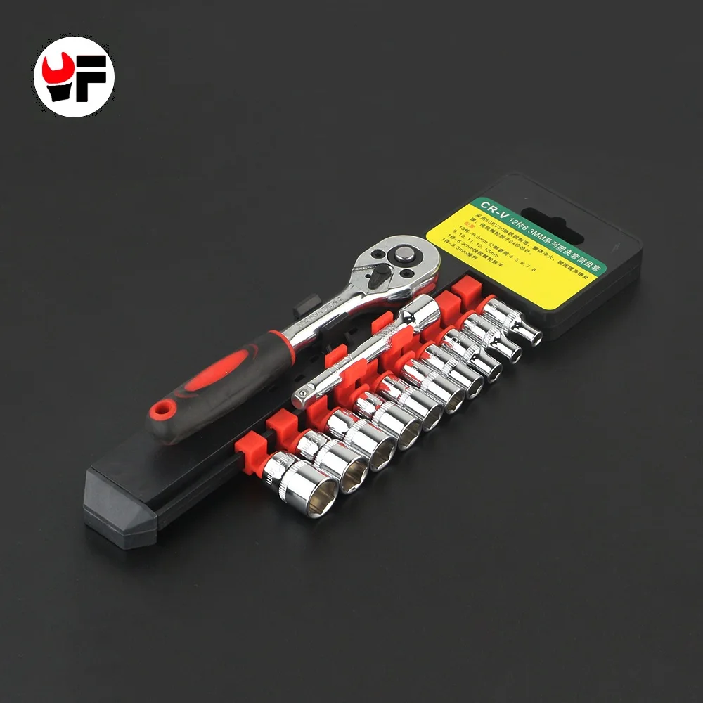 

YOFE 12 in 1 Socket Wrench For Repairing Car 1/4" Hex Key Ratchet Tool Wrench Spanners Repair Tool Keys Universal Hex Socket