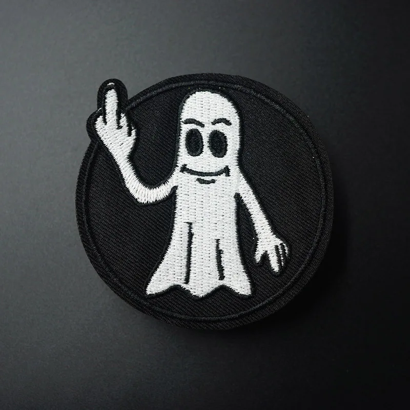 Ghost Size:6.7x6.7cm Iron On Patches Sewing Embroidered Applique for Jacket Clothes Stickers Badge DIY Apparel Accessories | Дом и сад