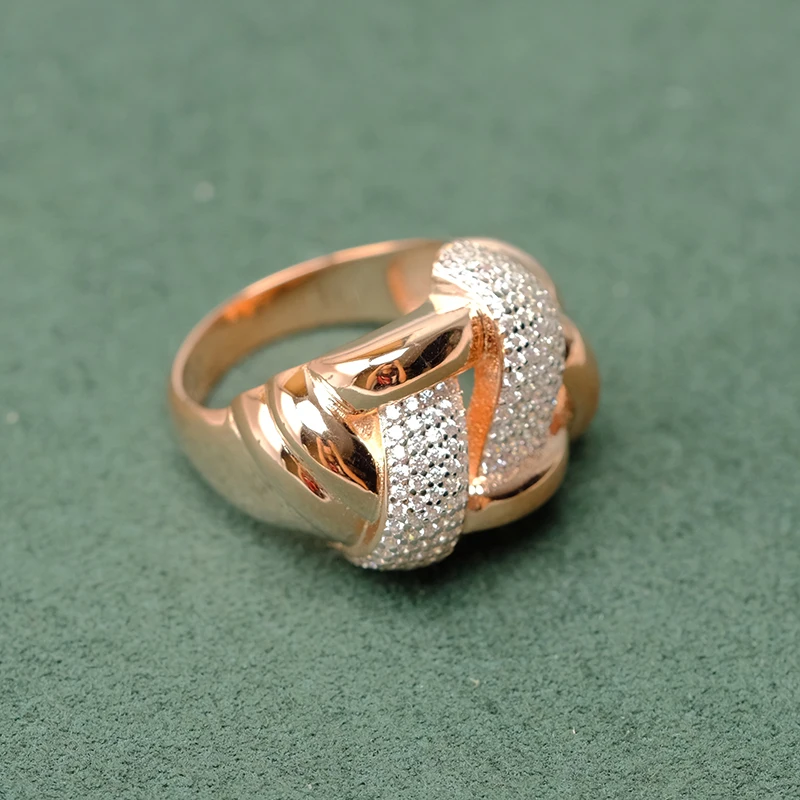 

Local focal silver 925 tie a knot rose gold ring