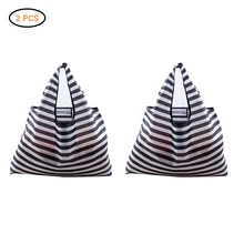 2 шт черно-белая полосатая складная сумка для похода в магазин зеленая сумка многоразовая фруктовая овощная оксфордская Сумка-тоут