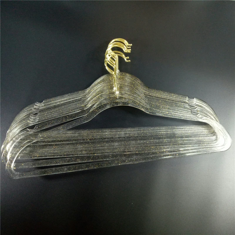 20 шт./лот 40-45 см Нескользящие вешалки прозрачная вешалка пластиковая вешалка для одежды невидимая вешалка для гардероба