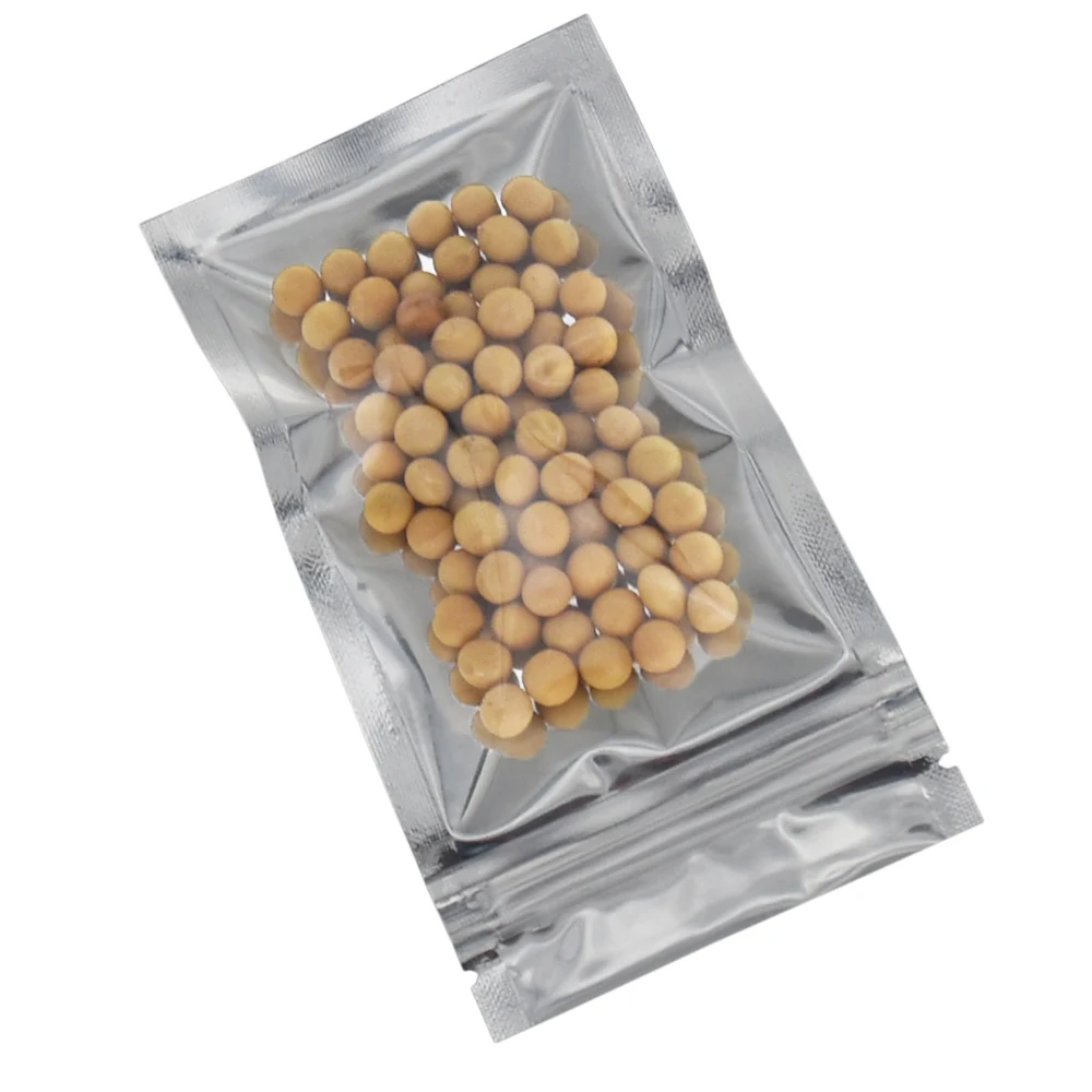 

7x13cm Aluminum Ziplock Transparent Plastic Bag Wholesale Clear Smell Proof Bags for Bulk Food Packaging Zipper Storage Bag
